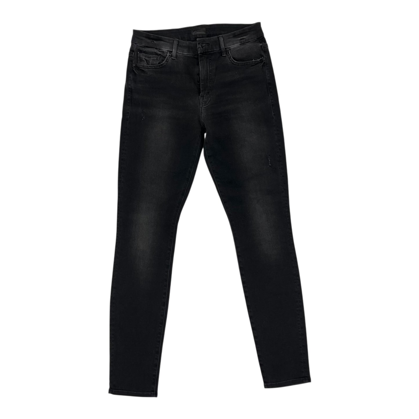 Jeans Skinny By Mother In Black Denim, Size:8