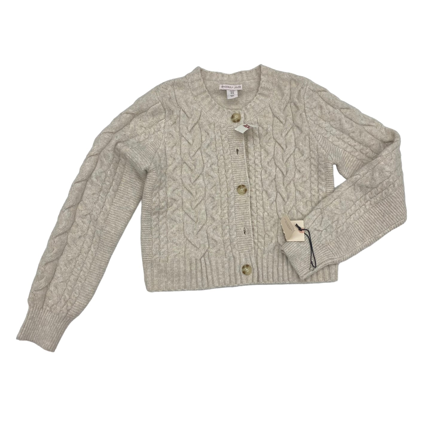 TAN SWEATER CARDIGAN by CLOTHES MENTOR Size:M