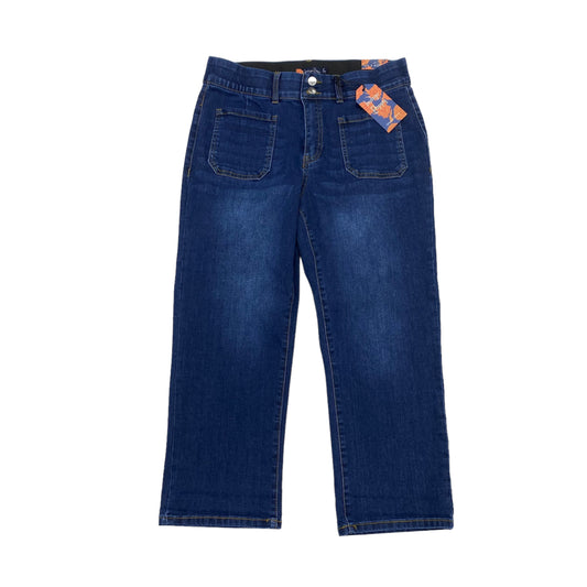 BLUE DENIM JEANS CROPPED by CLOTHES MENTOR Size:12