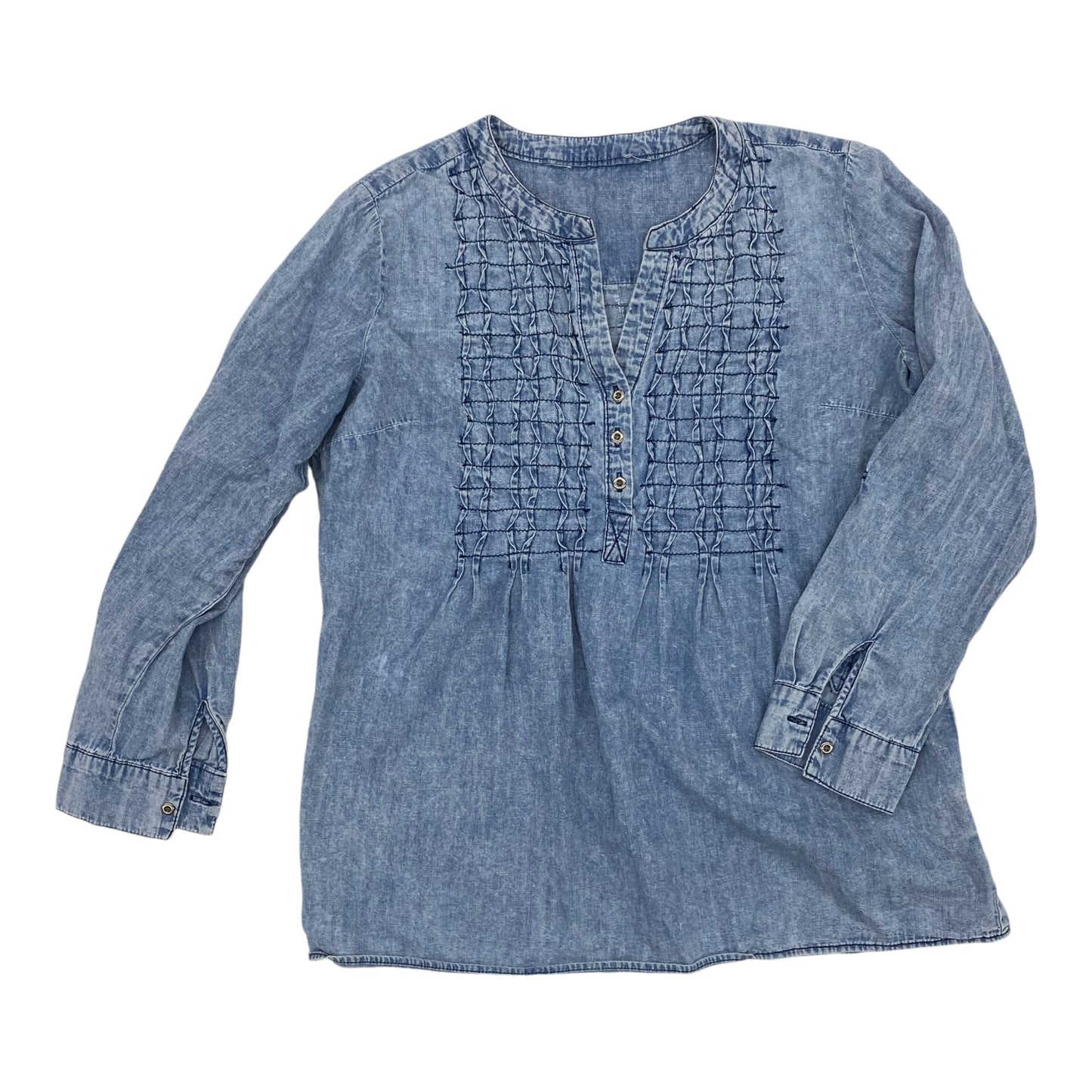 Top Ls By Clothes Mentor In Blue Denim, Size:M