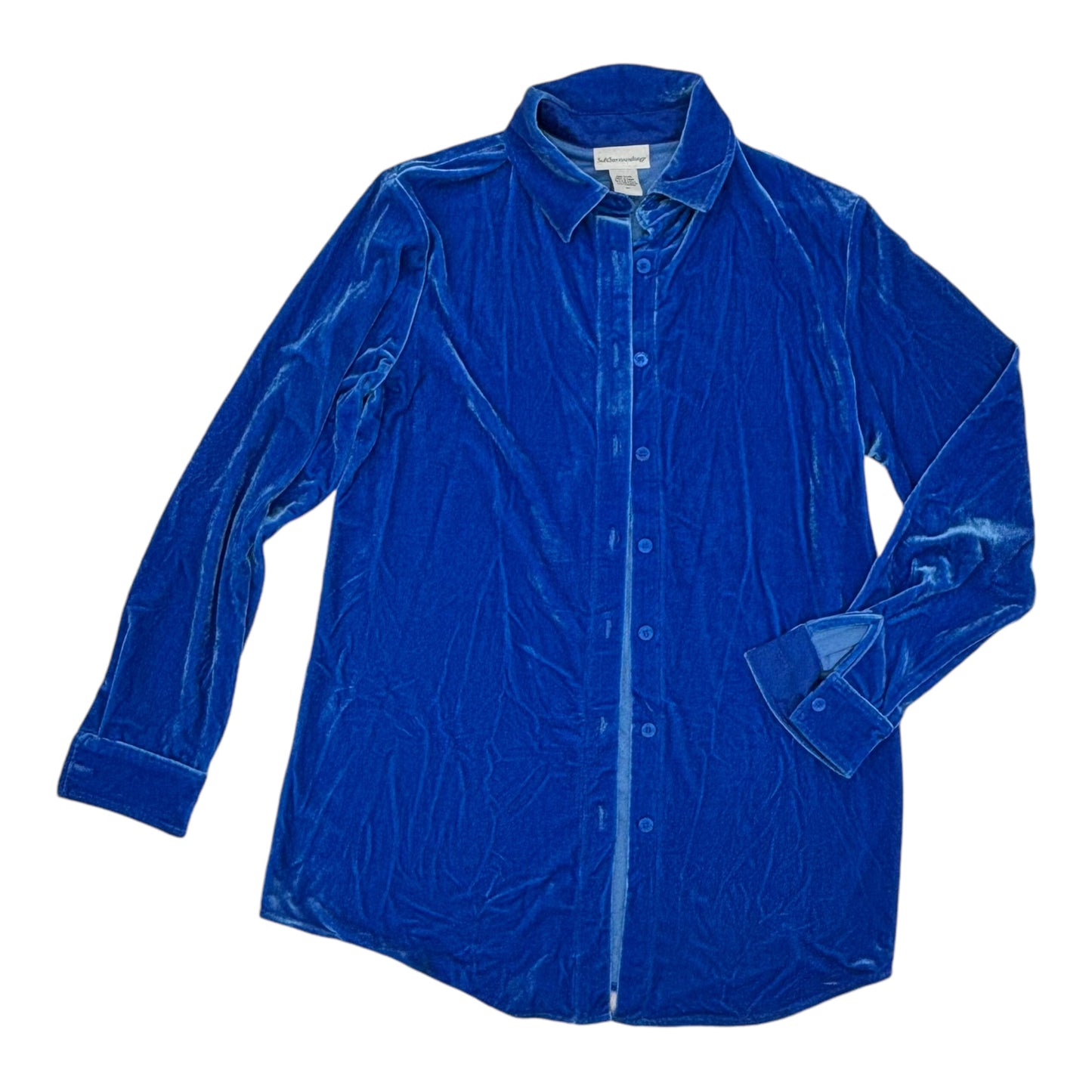 Jacket Shirt By Soft Surroundings In Blue, Size:Xs