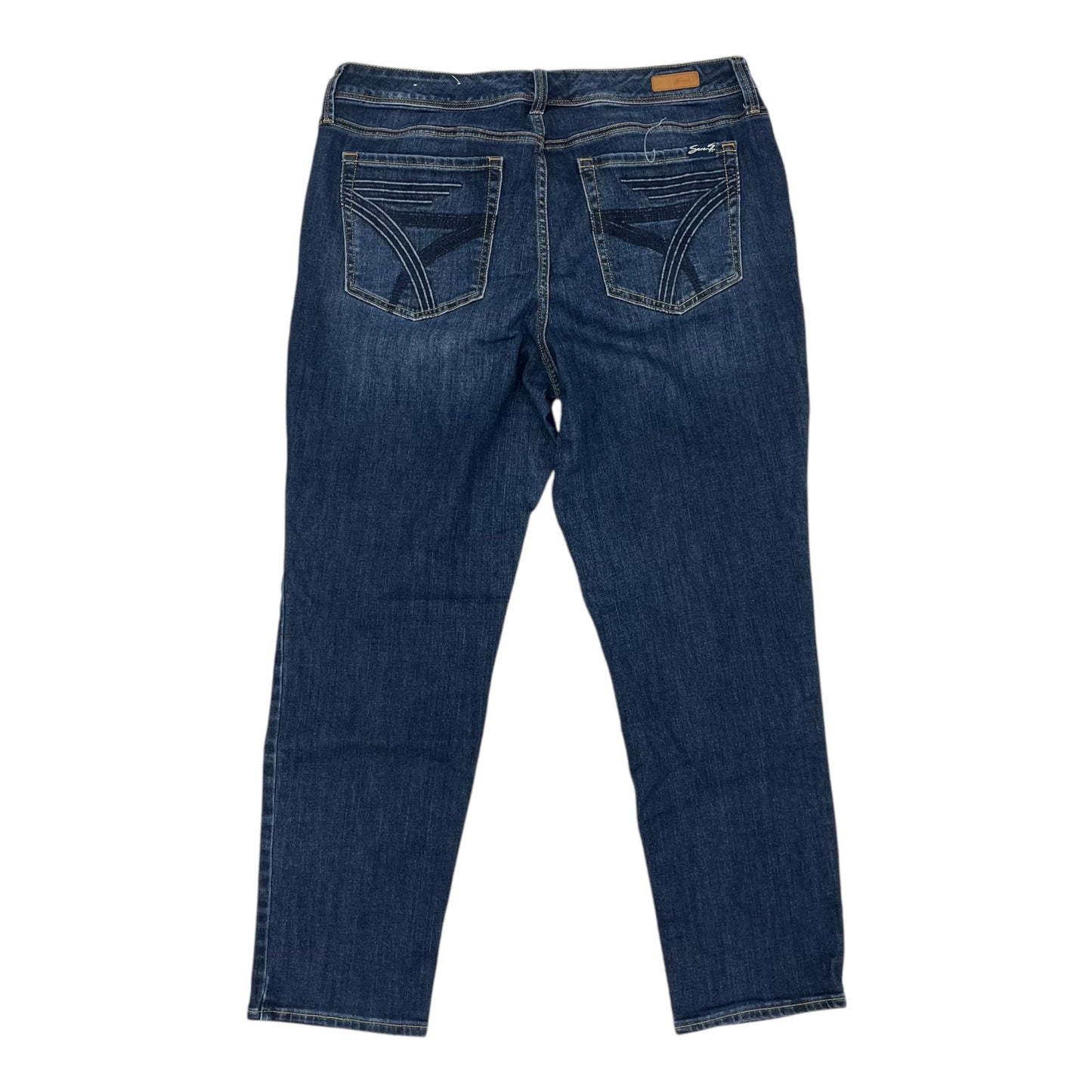 Jeans Straight By Seven 7 In Blue Denim, Size:16