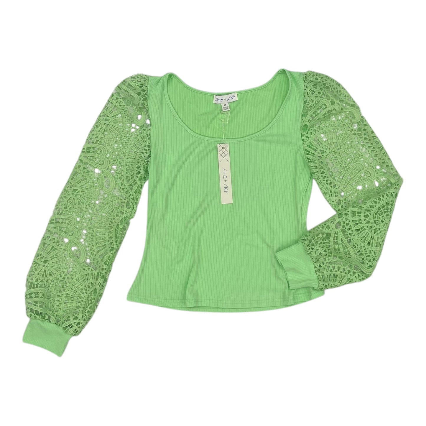 Top Ls By She + Sky In Green, Size:M