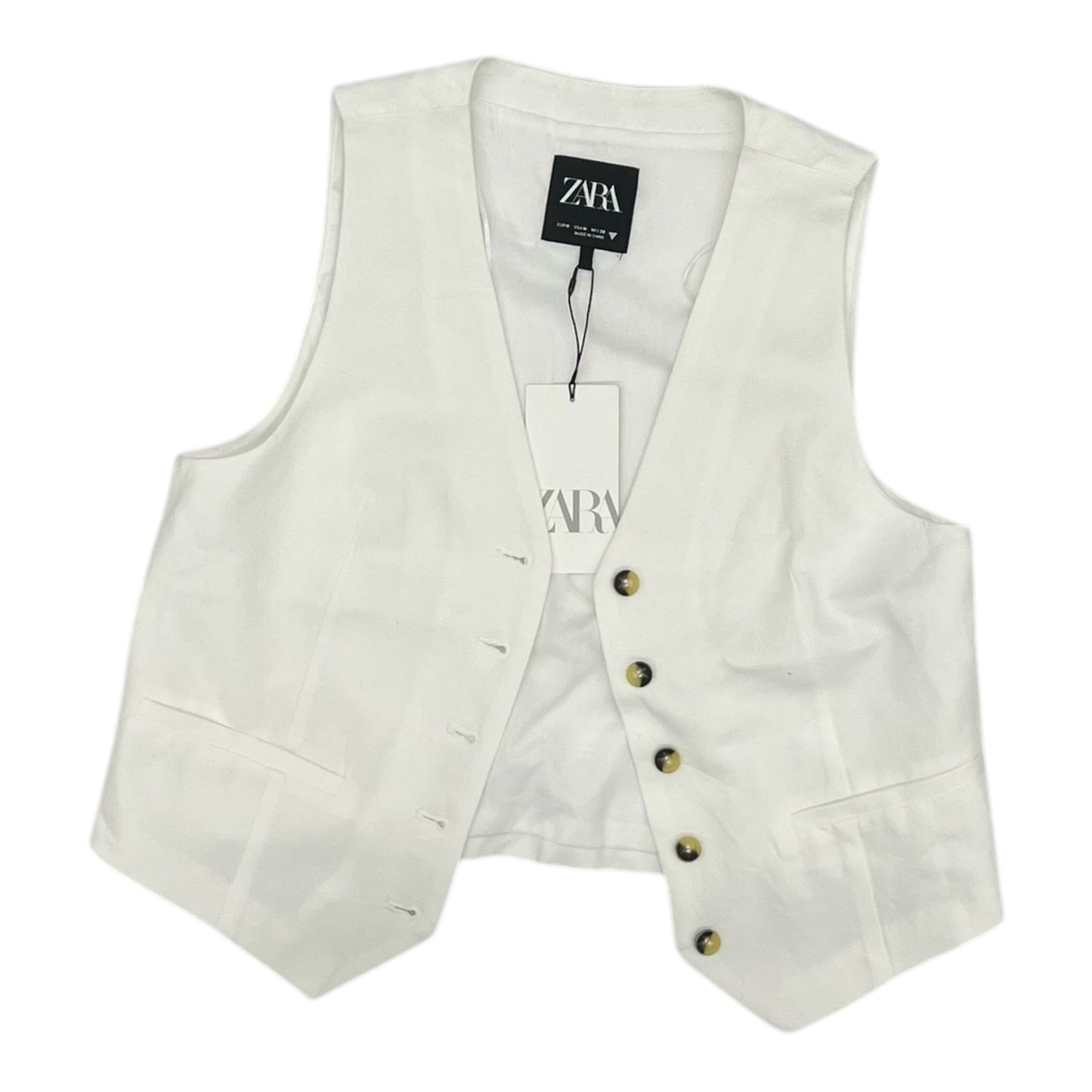 Vest Other By Zara In White, Size:M