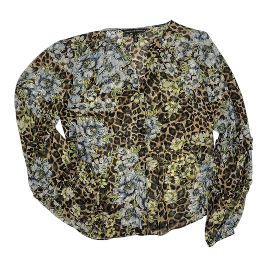 BLOUSE LS by WHITE HOUSE BLACK MARKET In ANIMAL PRINT, Size: S