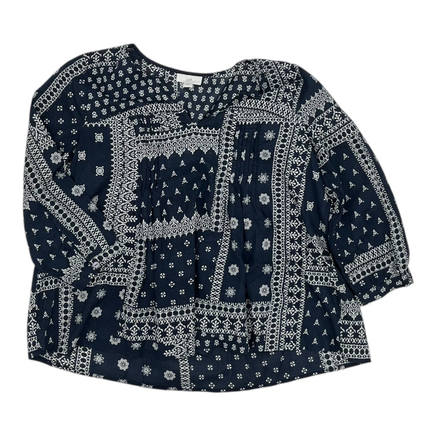 Top 3/4 Sleeve By J. Jill In Navy, Size:Xsp
