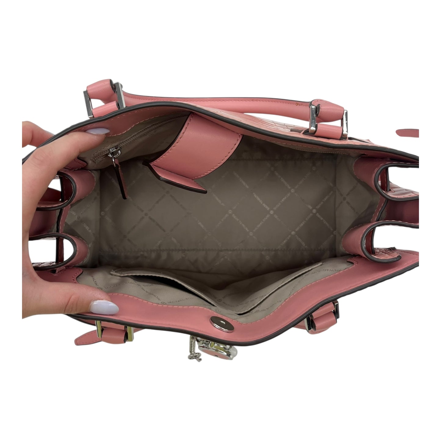 Handbag Designer By Michael Kors In Pink, Size:Medium