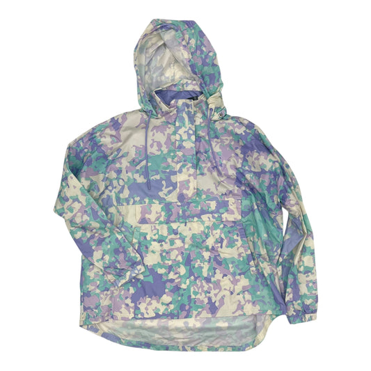 Jacket Windbreaker By Lauren James In Cream & Purple, Size:Xl