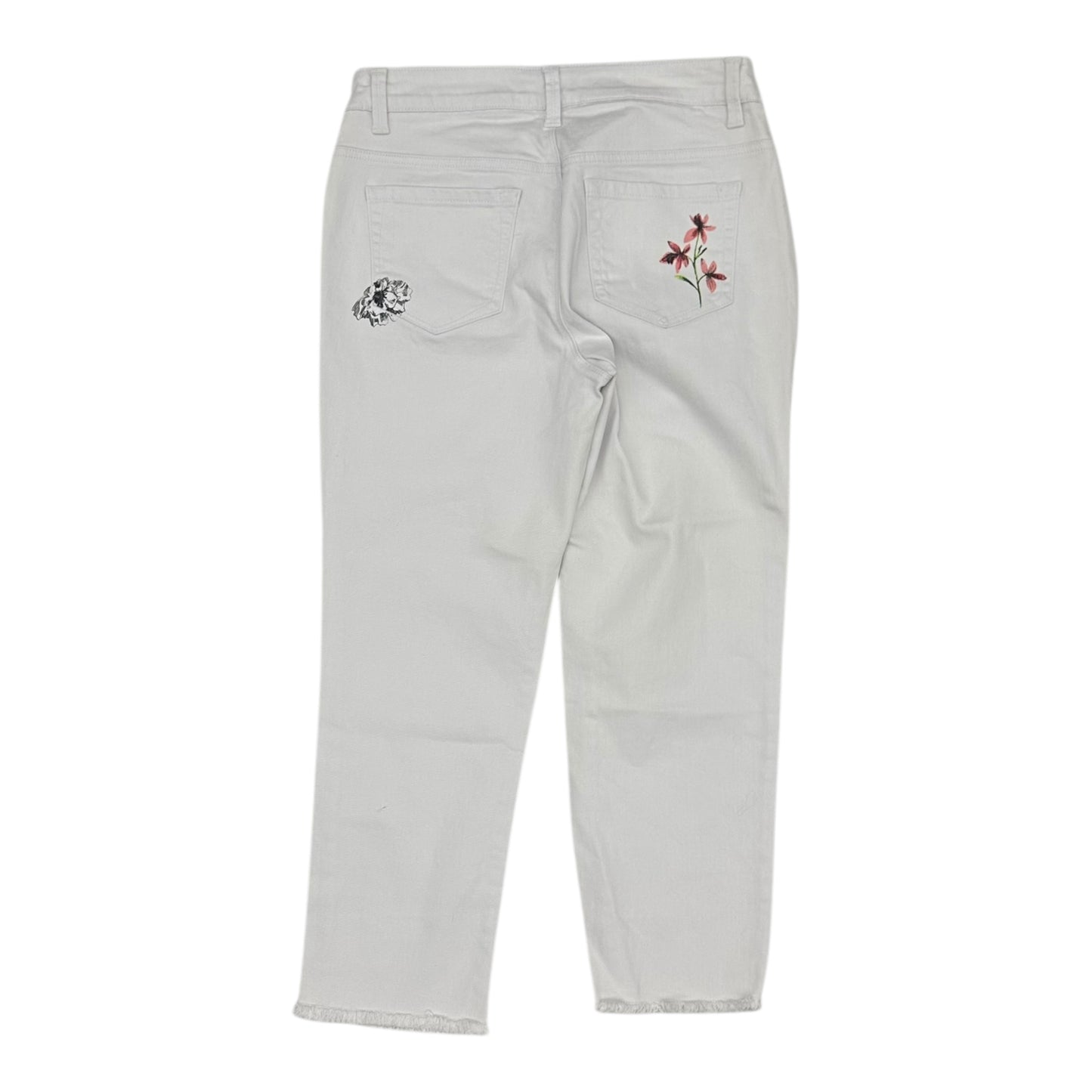 Jeans Cropped By Nanette By Nanette Lepore In White Denim, Size:8