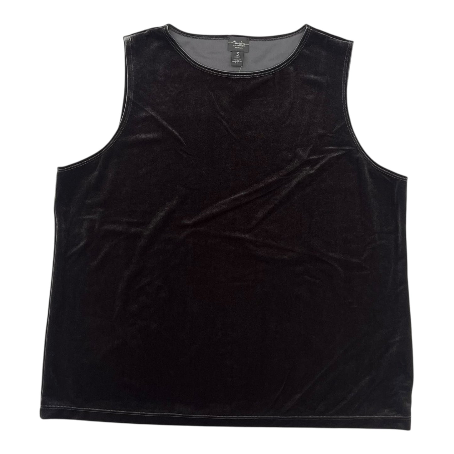 Blouse Sleeveless By Chicos In Grey, Size:Xl