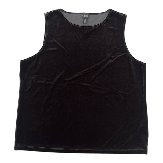 Blouse Sleeveless By Chicos In Grey, Size:Xl