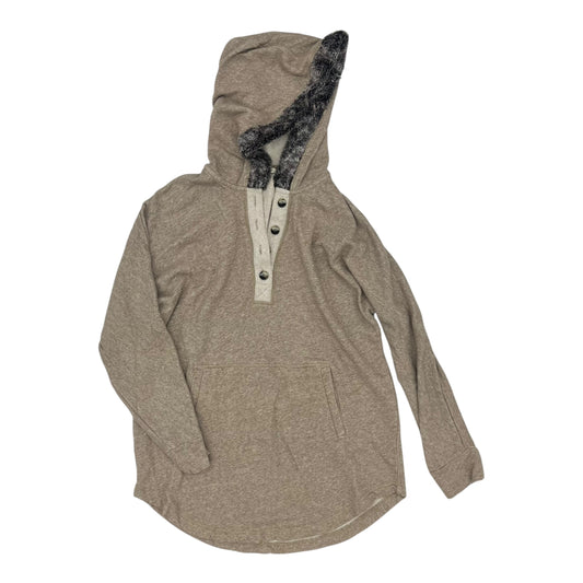 Sweatshirt Hoodie By Soft Surroundings In Tan, Size:M