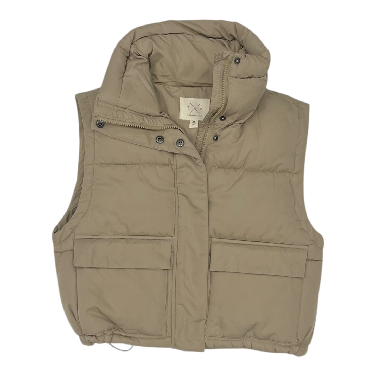 Vest Puffer & Quilted By Thread And Supply In Tan, Size:Xs