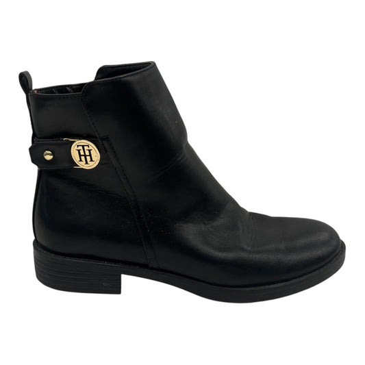 Boots Ankle Flats By Tommy Hilfiger In Black, Size:7