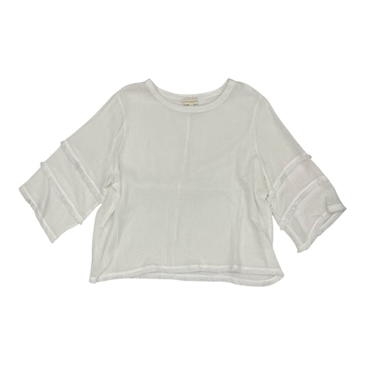 Blouse 3/4 Sleeve By Cynthia Rowley In White, Size:1X