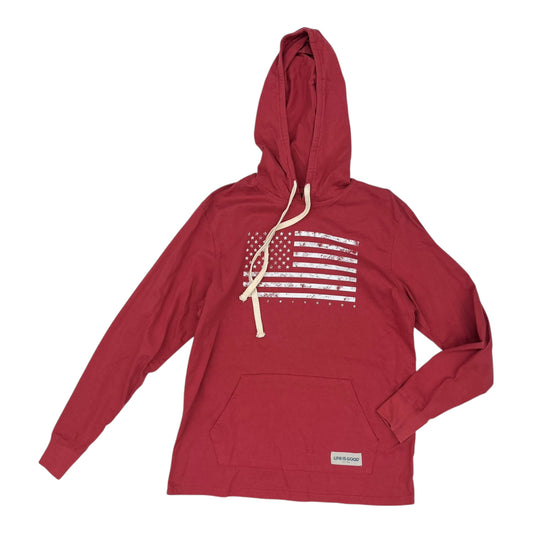 Top Ls By Life Is Good In Red, Size:S