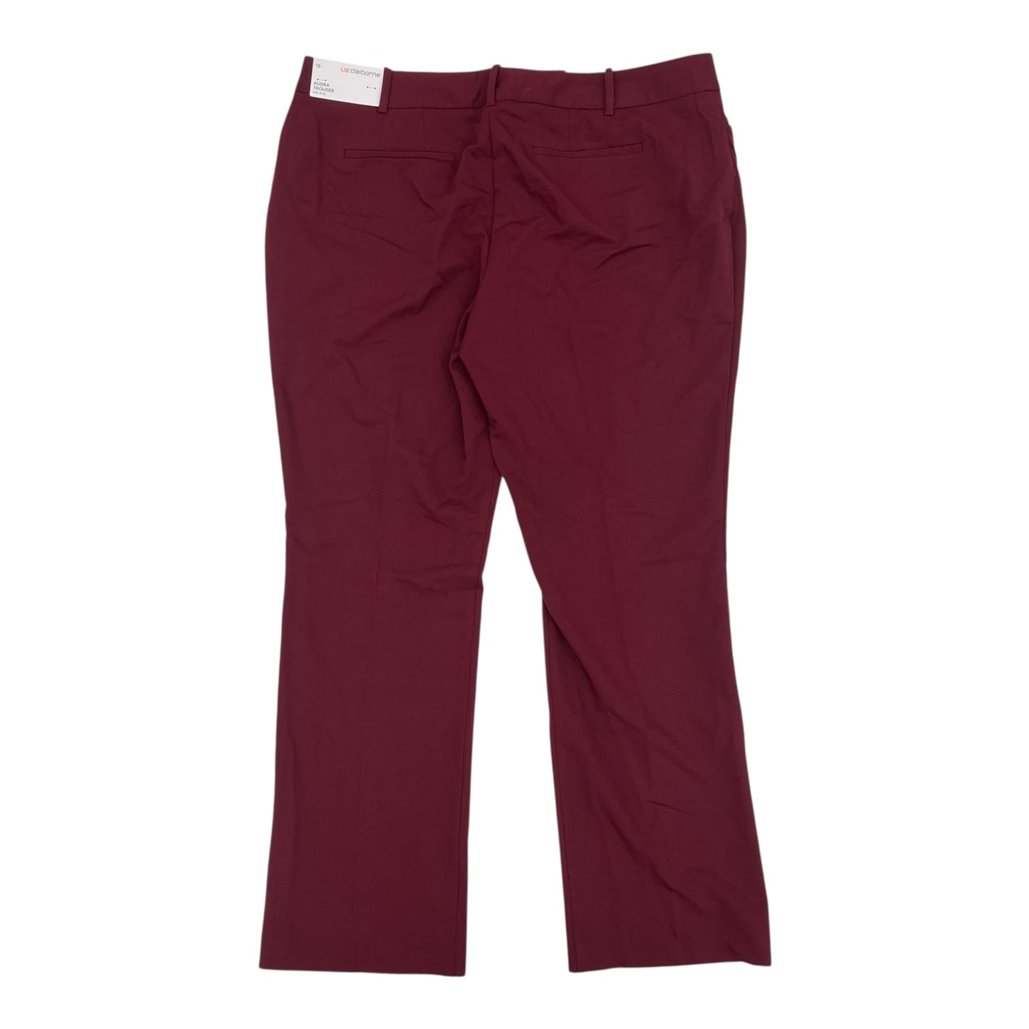 Pants Chinos & Khakis By Liz Claiborne In Maroon, Size:16