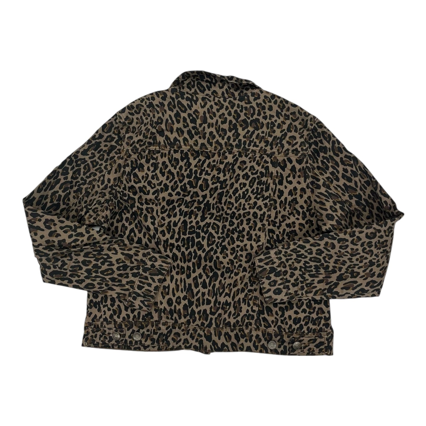 Jacket Denim By Nine West In Animal Print, Size:Xl