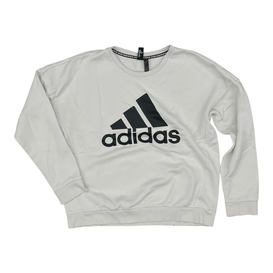 Athletic Sweatshirt Crewneck By Adidas In White, Size:Xl