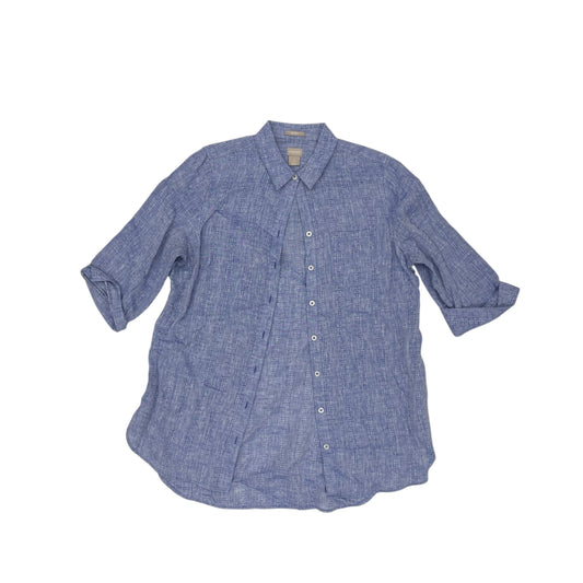 Blouse 3/4 Sleeve By Chicos In Blue, Size:M