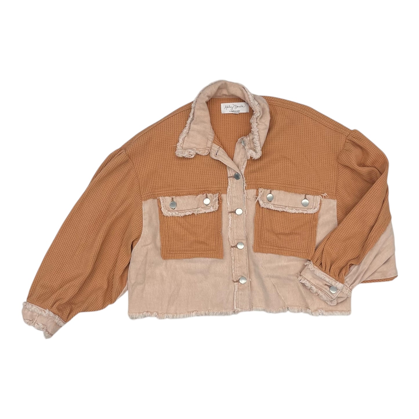 Jacket Shirt By Clothes Mentor In Orange, Size:M
