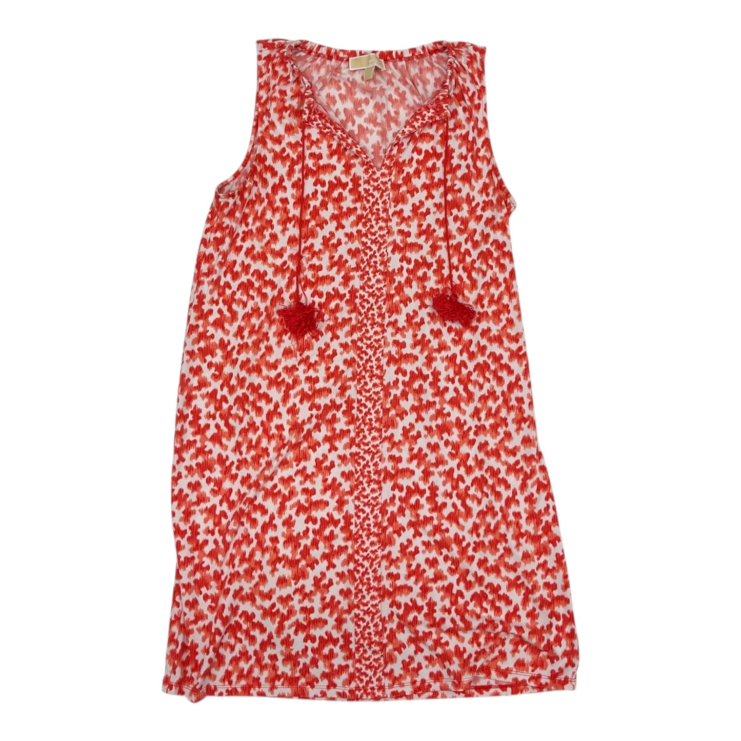 Dress Designer By Michael Kors In Red & White, Size:M