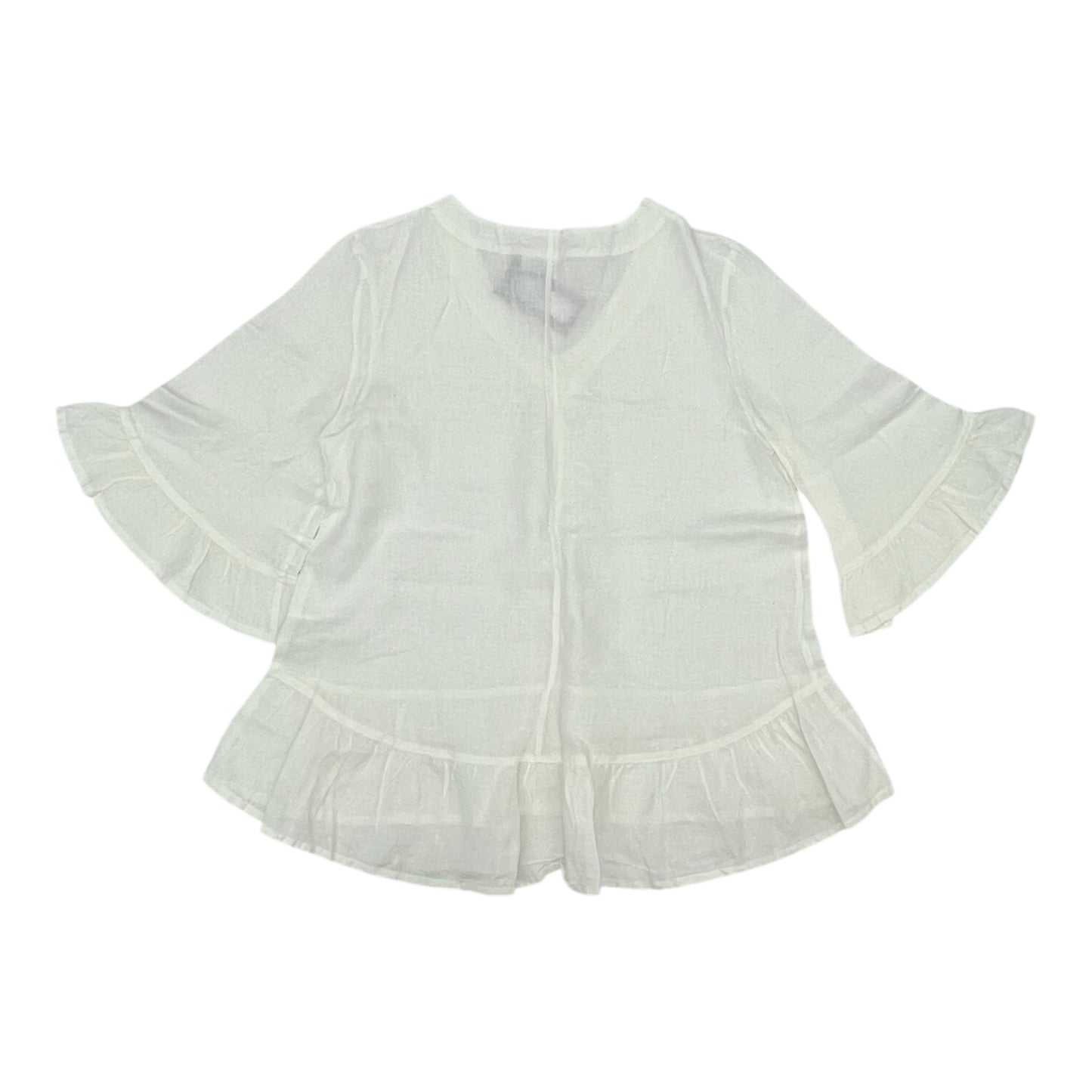 Tunic 3/4 Sleeve By Bryn Walker In White, Size:Xl