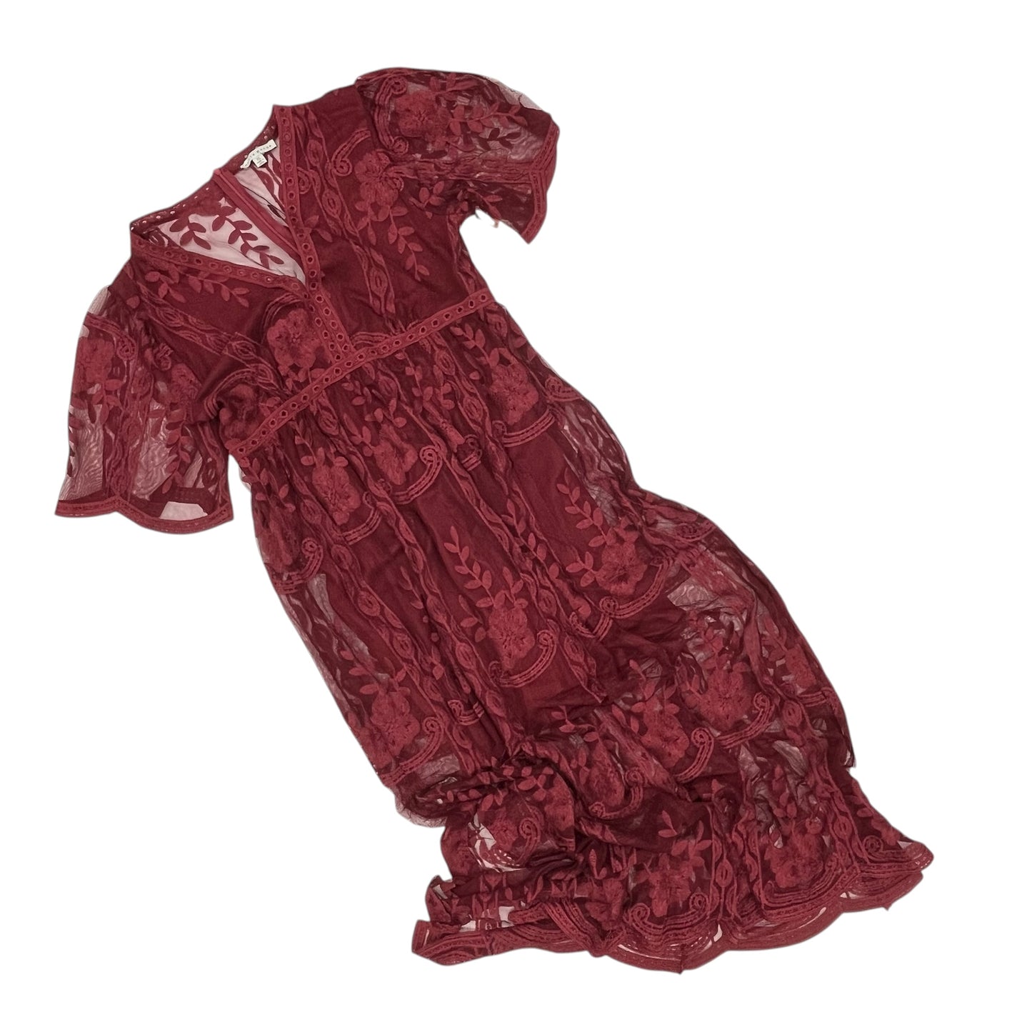 Dress Party Long By Haute Monde In Red, Size:Xl