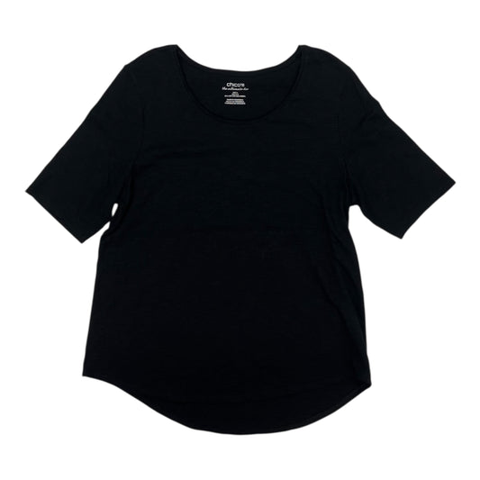 Top Ss Basic By Chicos In Black, Size:L