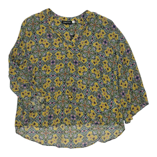 Blouse 3/4 Sleeve By Clothes Mentor In Multi, Size:Xl