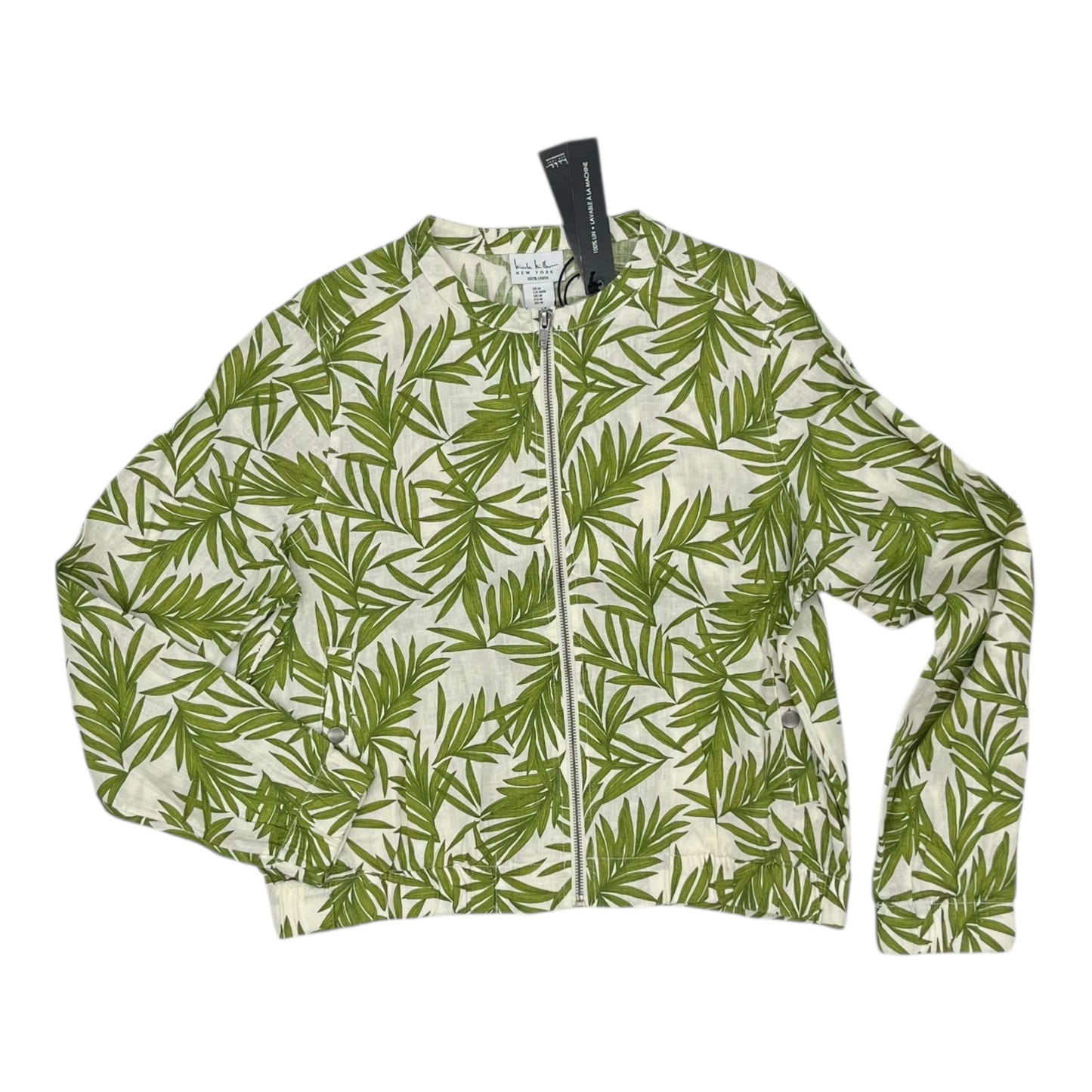 Jacket Other By Nicole By Nicole Miller In Cream & Green, Size:M