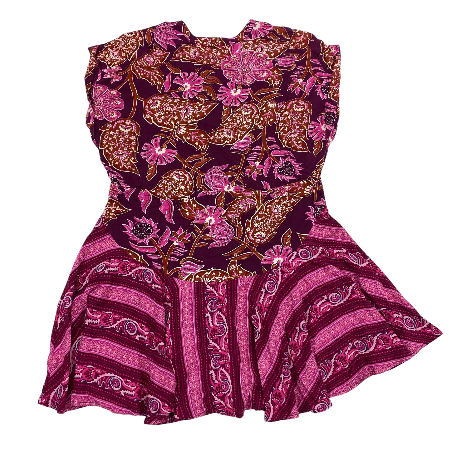 PINK & PURPLE DRESS CASUAL SHORT by TRIBAL Size:SMALL