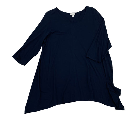 NAVY PURE JILL TOP 3/4 SLEEVE, Size 2X