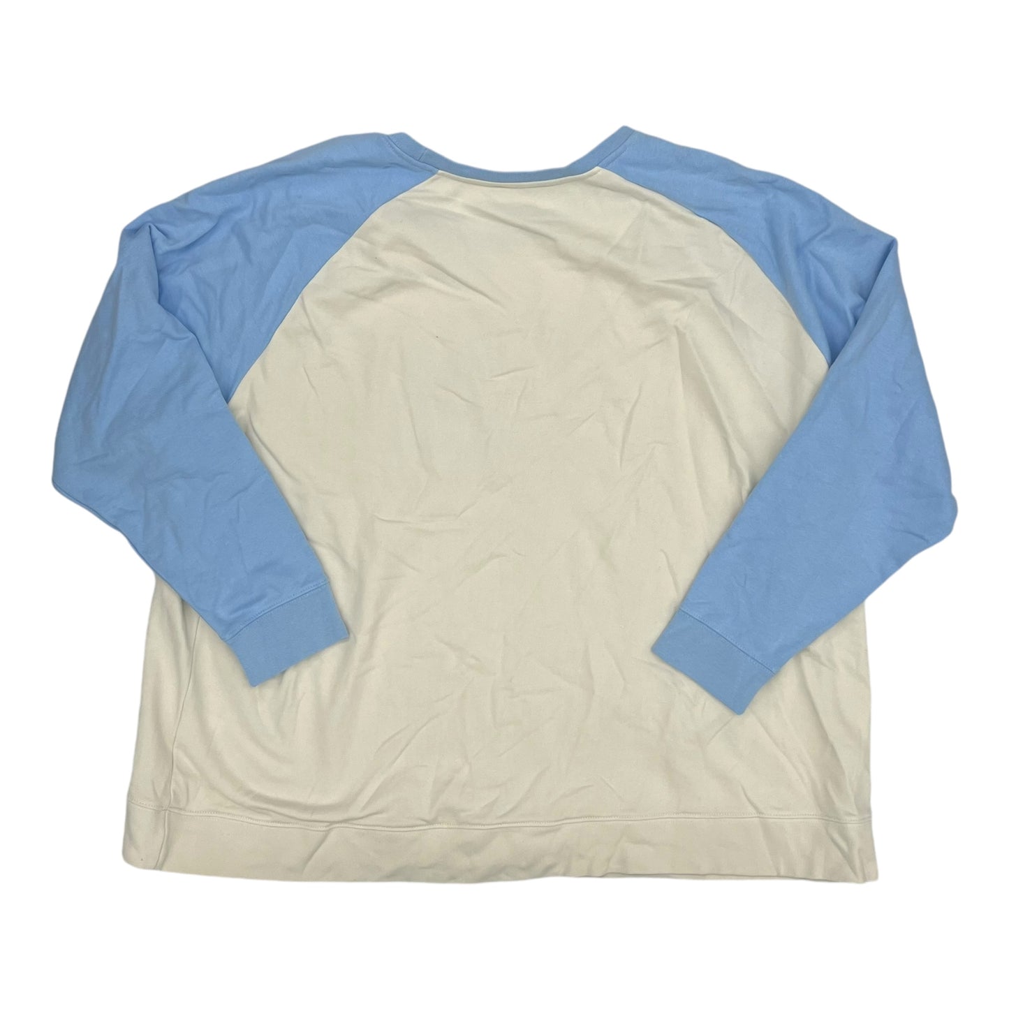 SWEATSHIRT CREWNECK by NATURAL INSTINCTS In BLUE & WHITE, Size: 2X