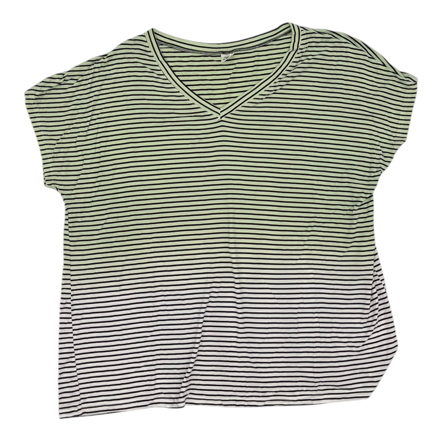 Top Ss Basic By Sew In Love In Black & Green, Size:2X