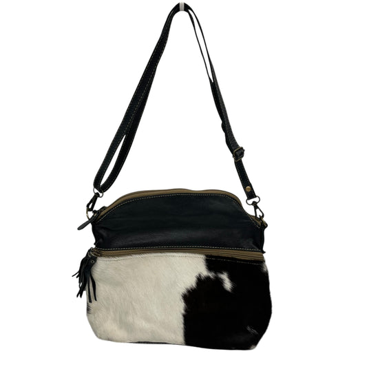Crossbody By Myra In Brown & Cream, Size:Medium