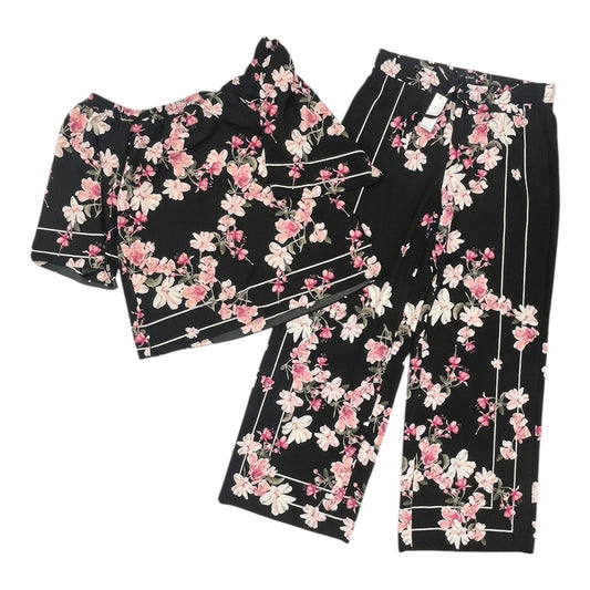 Pants Set 2Pc By White House Black Market In Floral Print, Size:M