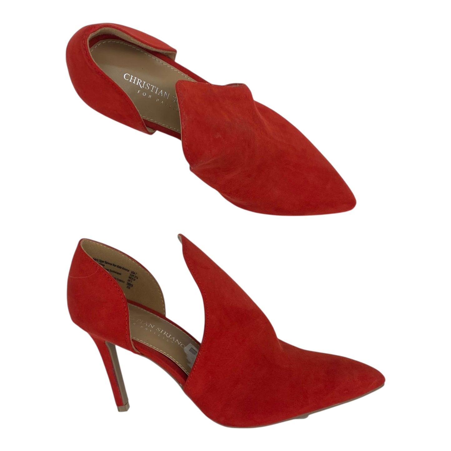 Shoes Heels Stiletto By Christian Siriano In Red, Size:7