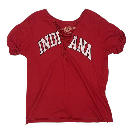 Athletic Top Ss By Clothes Mentor In Red, Size:M