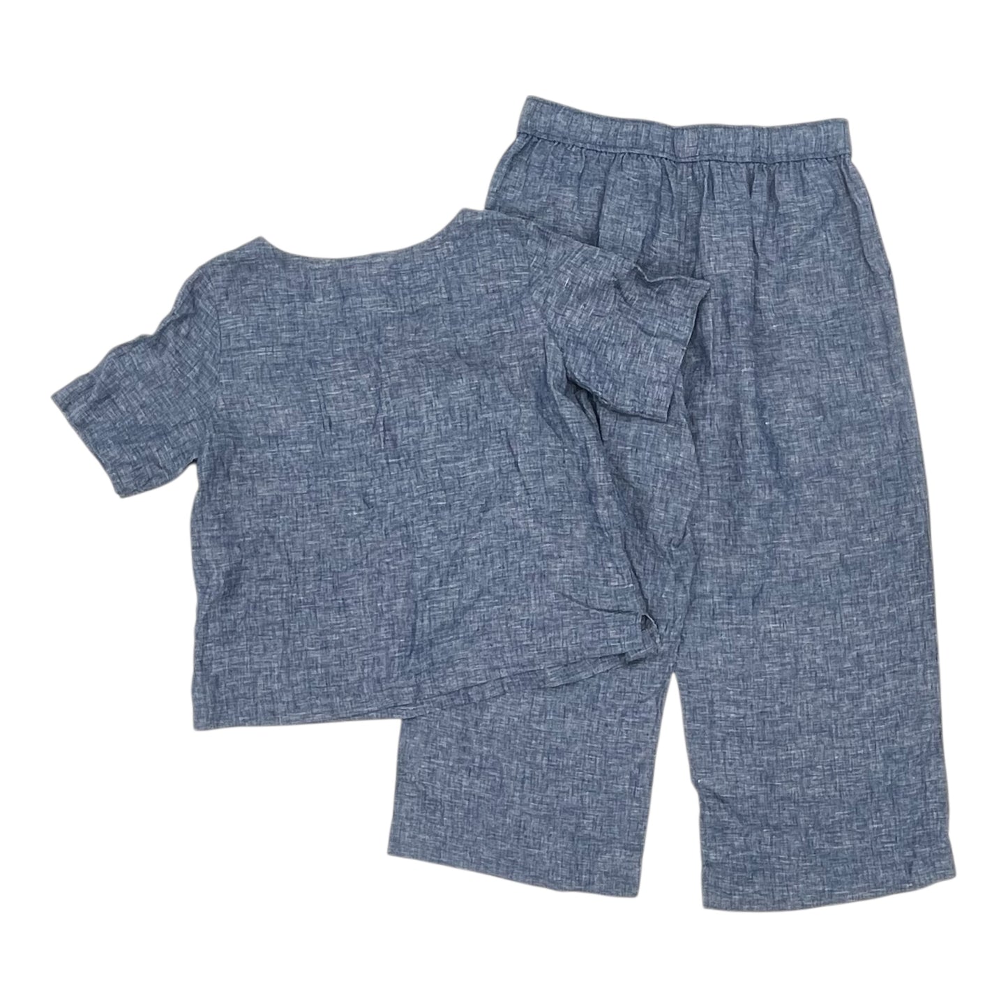 Pants Set 2Pc By Sigrid Olsen In Blue, Size:L