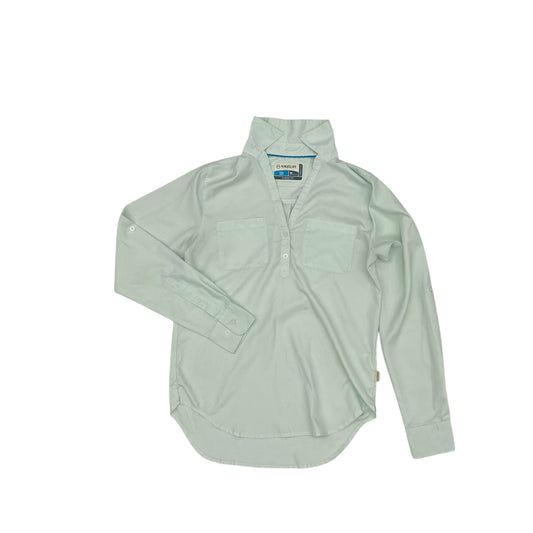 Athletic Top Ls Collar By Magellan In Green, Size:Xs