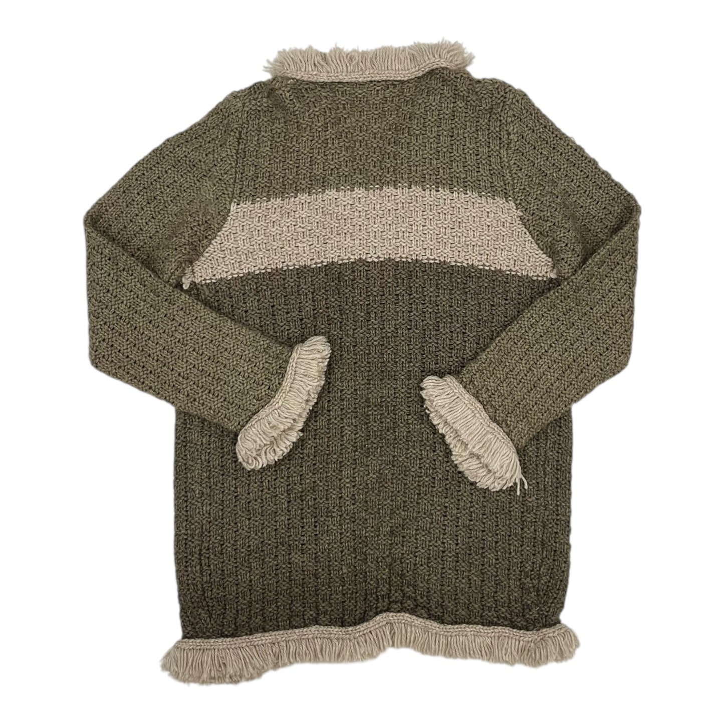 Sweater Cardigan By Kaktus In Tan, Size:Xl