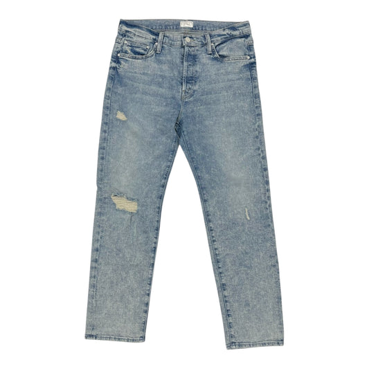 Jeans Straight By Mother In Blue Denim, Size:10