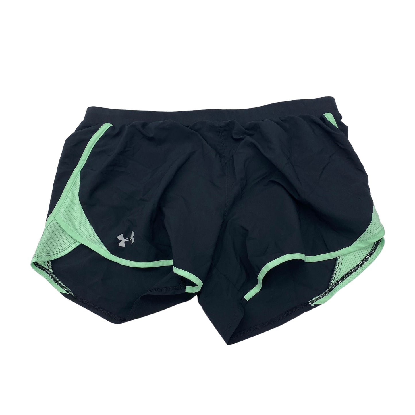 BLACK & GREEN ATHLETIC SHORTS by UNDER ARMOUR Size:L