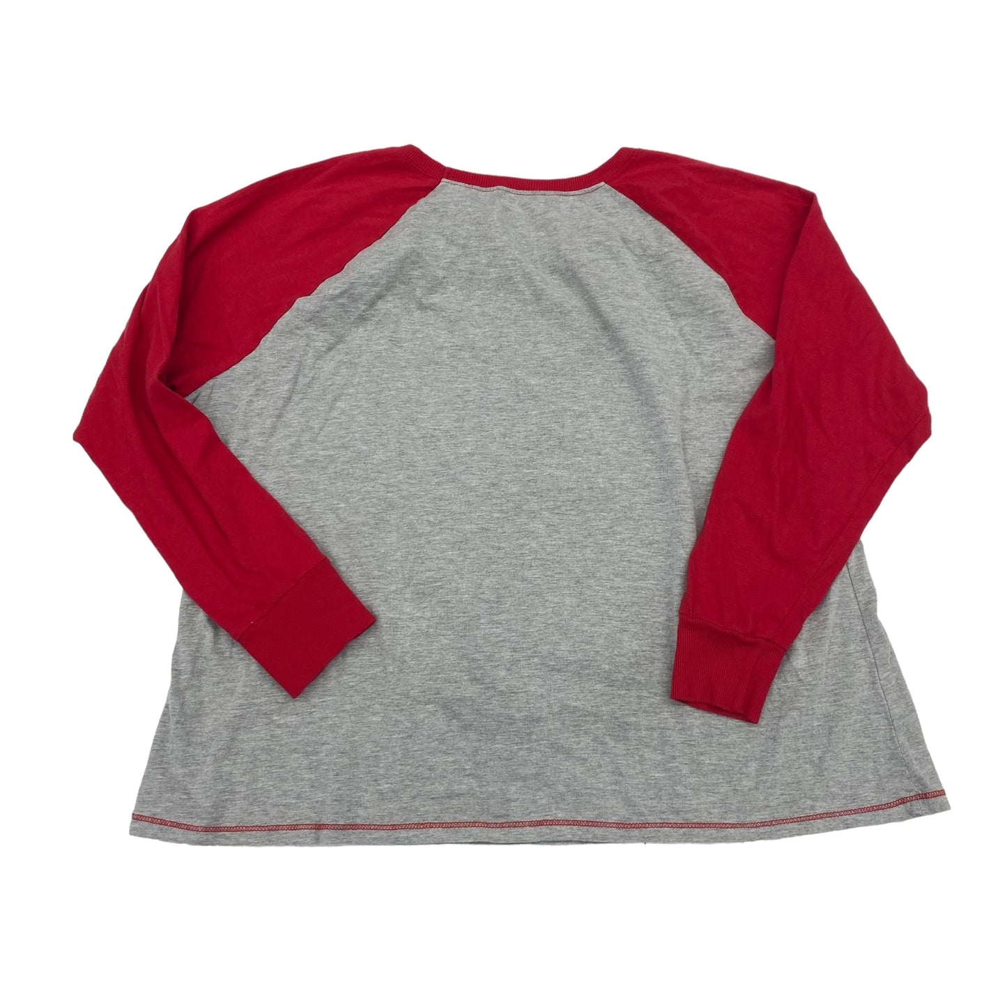 GREY & RED TOP LS by CLOTHES MENTOR Size:2X