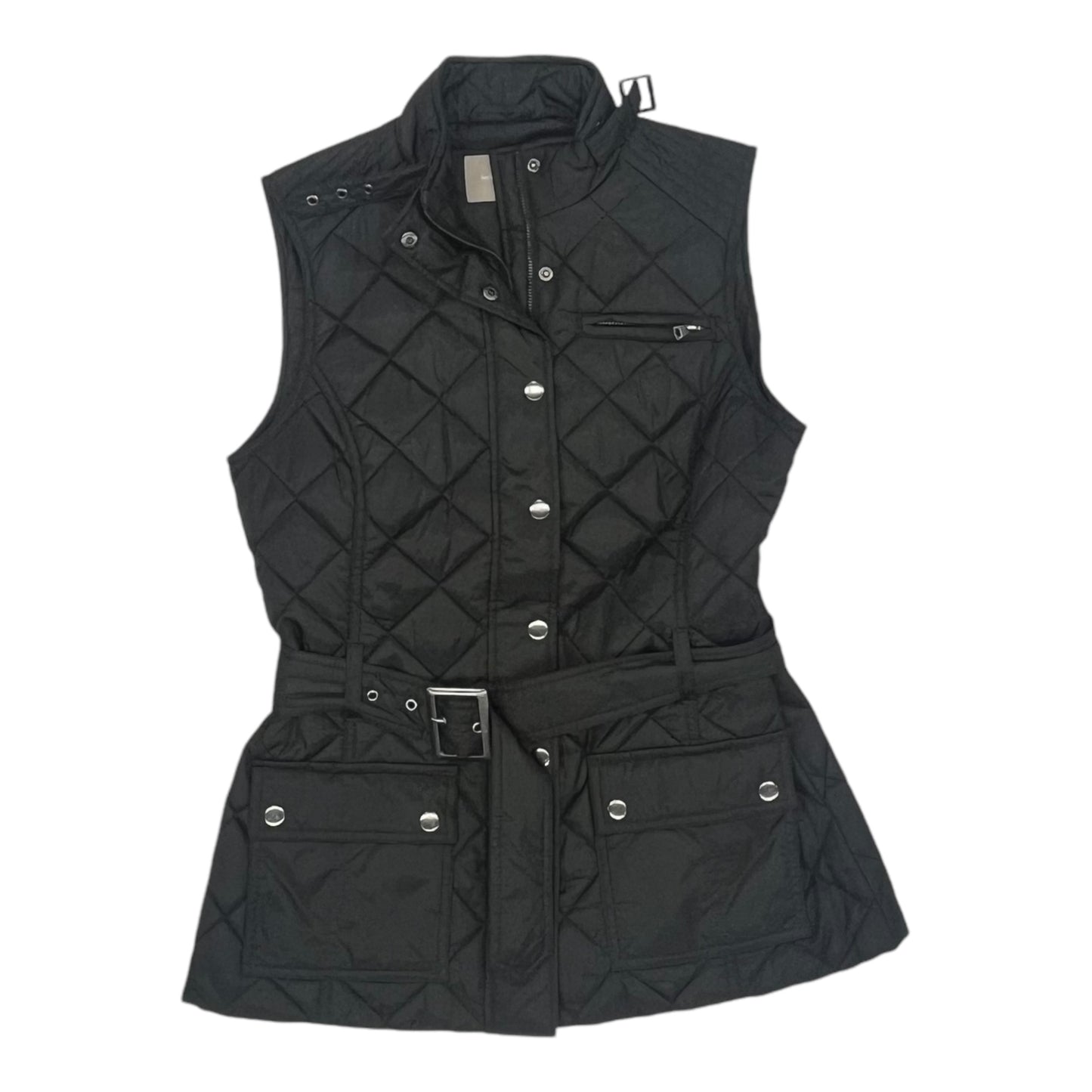 Vest Puffer & Quilted By Banana Republic In Black, Size:Petite  M