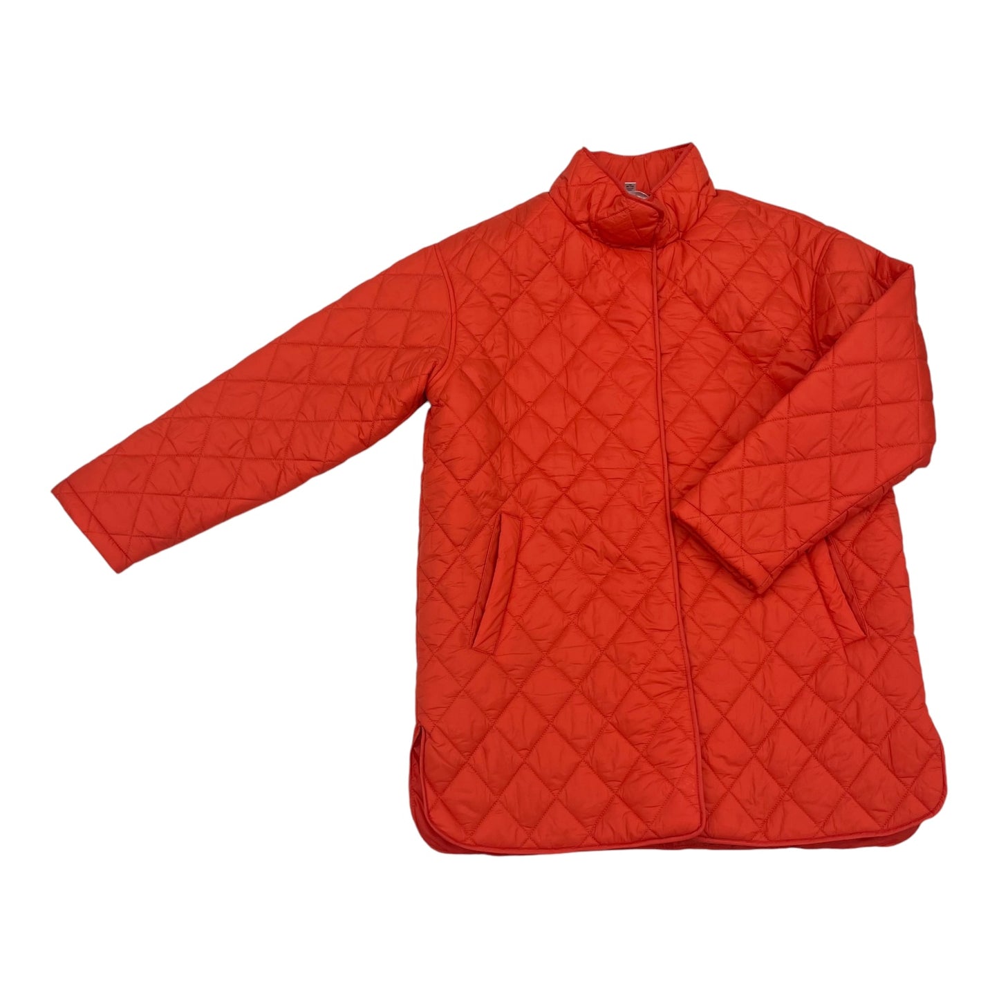 Jacket Puffer & Quilted By Time And Tru In Orange, Size:M