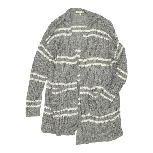 Sweater Cardigan By Reborn J In Grey & White, Size:M