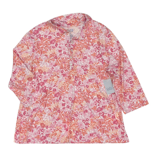 Top Ls By Croft And Barrow In Pink, Size:Xxl