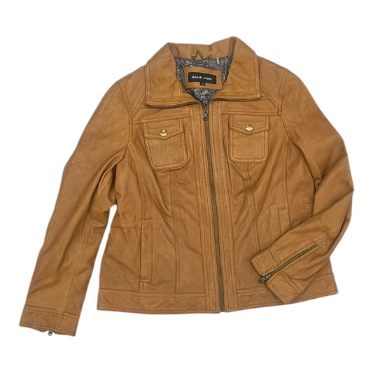 Jacket Leather By Black Rivet In Brown, Size:1X